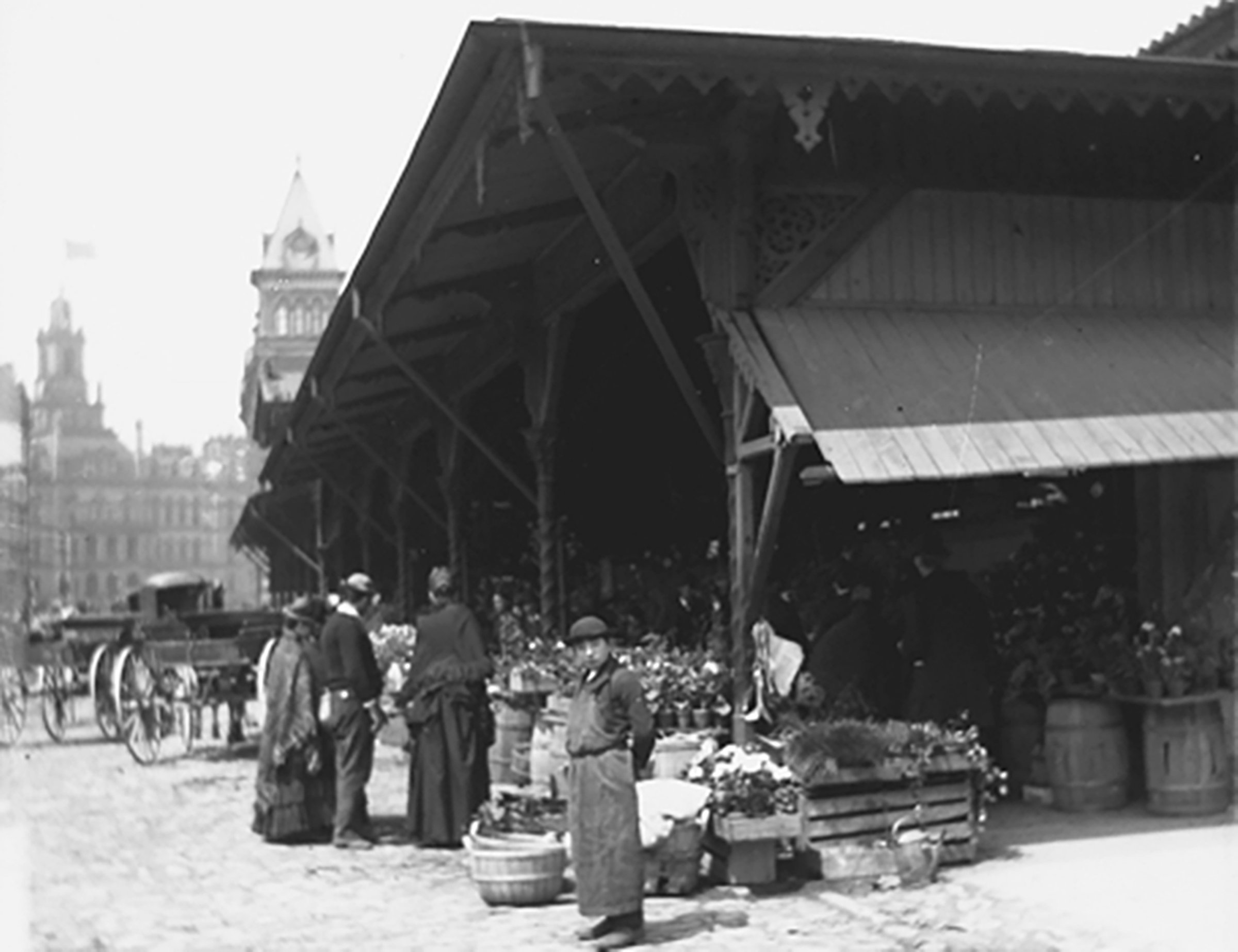 Detroit Central Marketing in 1860s